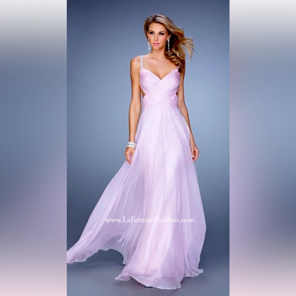 Brand New with Tags La Femme 21502 gown long dress wedding guest dress formal